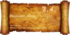 Nyulasi Alex névjegykártya
